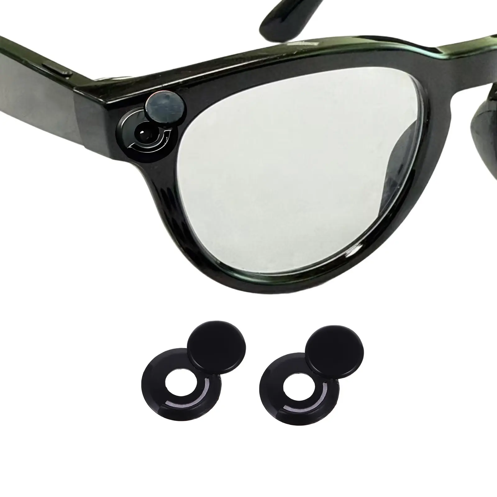 LED light cover blocker for Ray-Ban Meta AI glasses accessories,Meta Fury/Adventurer/Blayzer/Scriber/Kylie/gen 2&1(Wayfarer,Skyler,Headliner)/Display/Oakley Meta HSTN camera cover,rotating cover without frequent removal sohochic