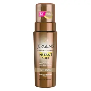 Jergens Natural Glow Instant Sun Moisturizing Mousse, Light Bronze