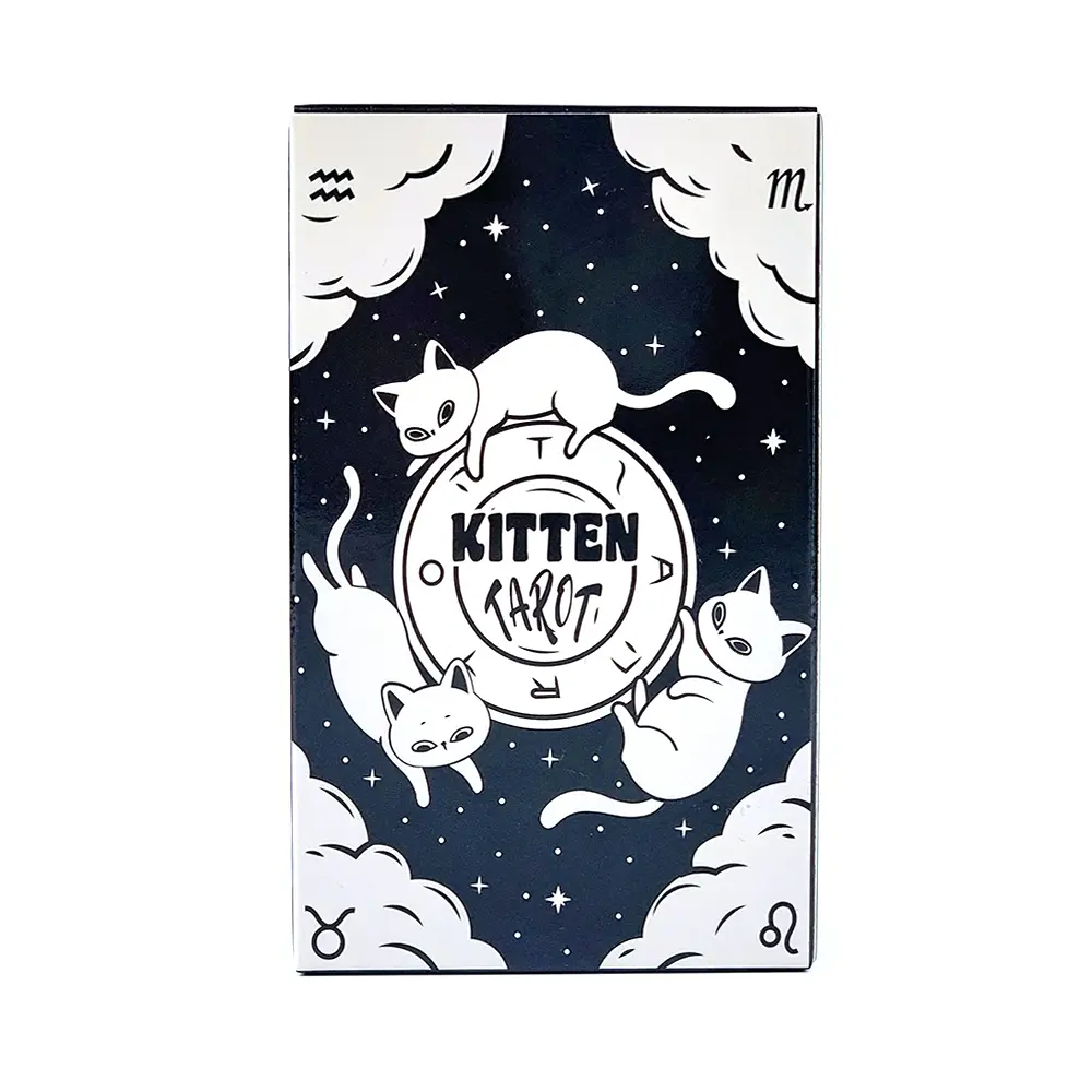 Kitten Tarot Card, 78pcs/set Cat Themed Animals Tarot Card, Divination Tarot Card, Party Card Game, Perfect Gift for Tarot Card Lovers & Pet Lovers