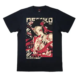 Men Women Short Sleeve Cotton Tshirts  Demon Slayer Nezuko Anime Unisex T -shirt