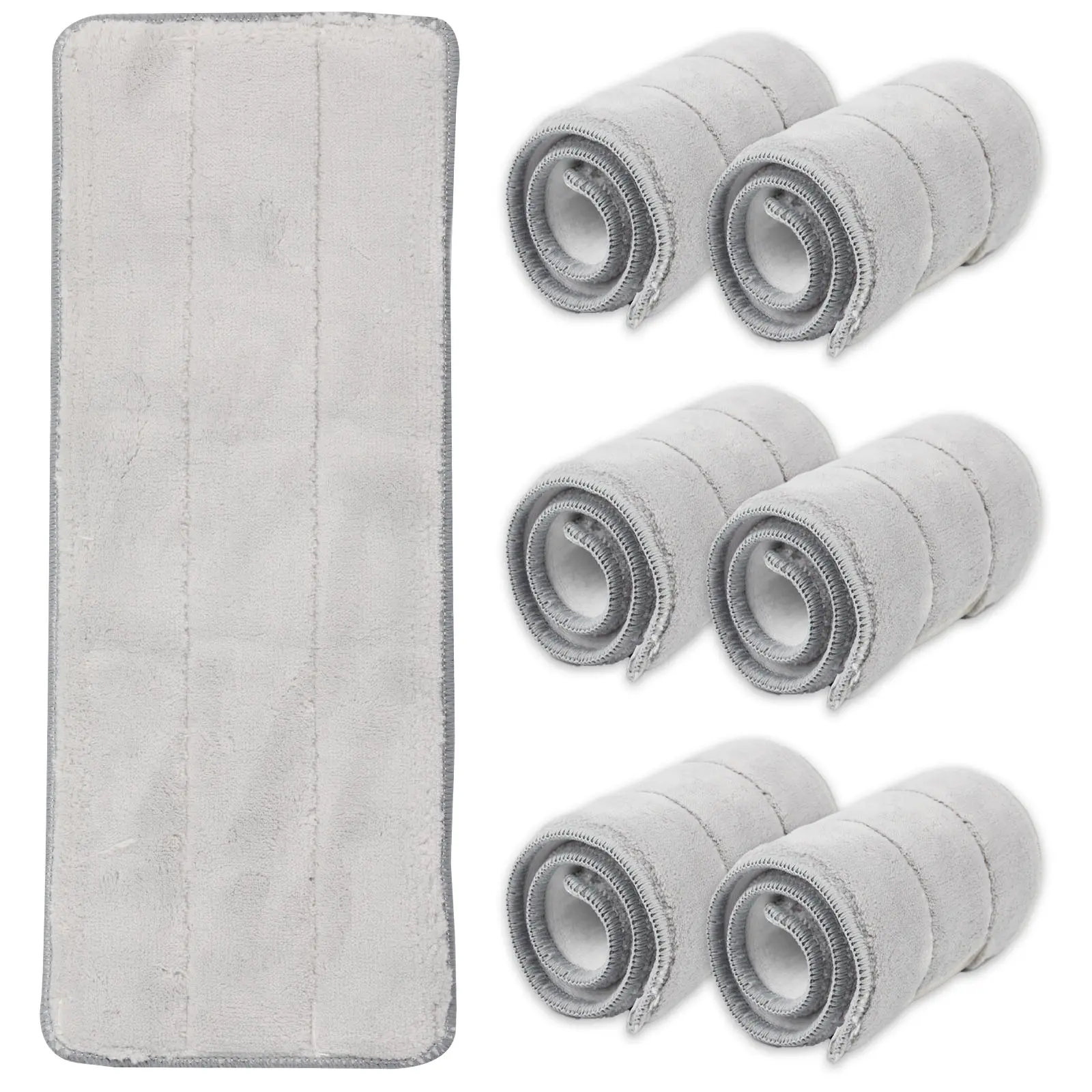 Mop Pads Replacement, 6 Pack mop Head Replacement Washable Microfiber Pads Cleaning Mop Pads Replacement, 6 Pack mop Head Replacement Washable Microfiber Pads Cleaning