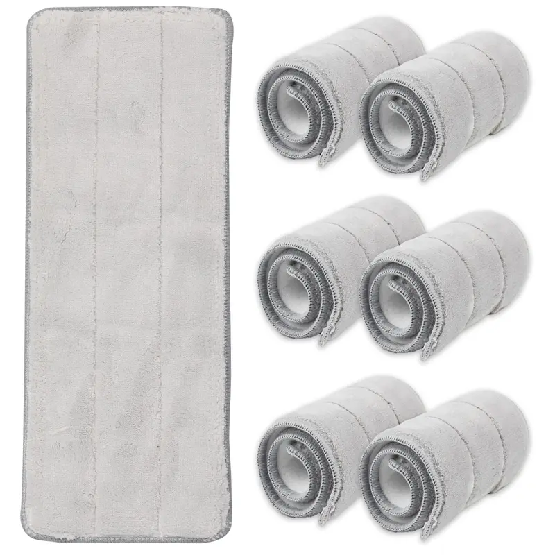 Mop Pads Replacement, 6 Pack mop Head Replacement Washable Microfiber Pads Cleaning