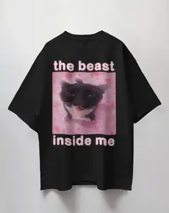 The beast inside me Funny Cat Meme Printables Png Digital Files Dank Memes DTG Files Inappropriate Silly Cats Unhinged Digital Files