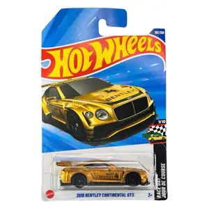 Hot Wheels 2018 Bentley Continental GT3 Gold Mainline 162/250