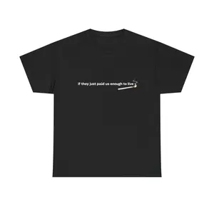 If They Just Paid Us Enough To Live T-Shirt | Minimal Candle Graphic, Dark Humor Tee