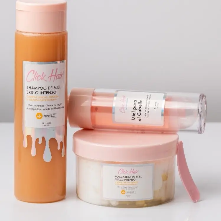Click Hair - Shampooo + Miel + Mascarilla Brillo Intesivo