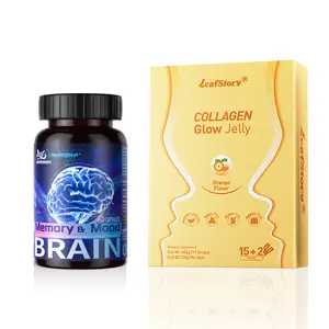Summer Special - Beauty & Brain Dual Reset Bundle: LeafStory Nootropic Focus & Memory Capsules + Collagen Glow Jelly Sticks for Skin, Hair, Nails & Stress Relief, Sugar-Free Mental Clarity Healthcare Combo-N2
