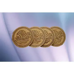 4 pc Wooden Snail Coaster set - laser cut hand crafted.