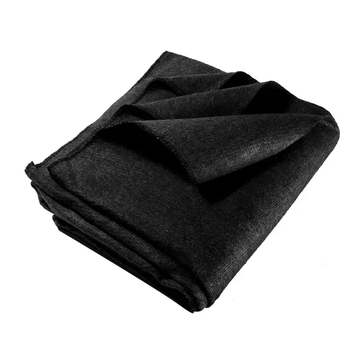 Warm Blanket 64" x 84" 4-lb. with 80% Wool - Black - New Warm Blanket 64" x 84" 4-lb. with 80% Wool - Black - New