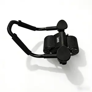 Lunoo ab roller wheel workout Abdominal Fitness Wheel for Core Muscles Training Automatic Rebound Ab Roller with Timer