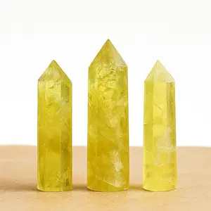 Natural Citrine Crystal Tower – Polished Hexagonal Point for Wealth, Energy & Clarity