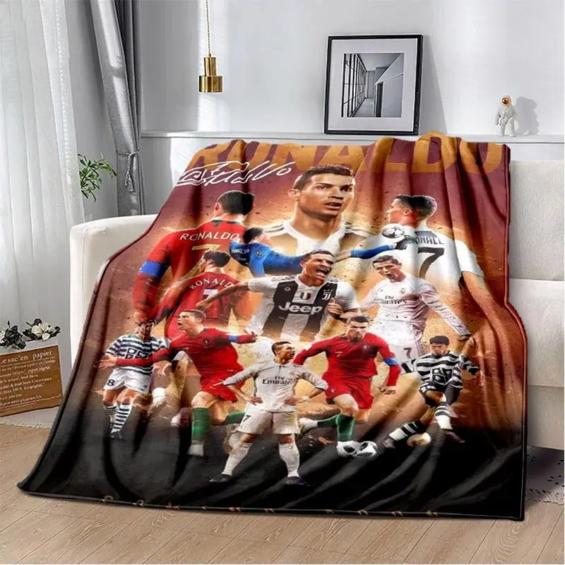 Cristiano Ronaldo Blanket  CR7 Soft Flannel Blanket Football Fans Gifts Suitable For Sofa Beds Living Rooms Suitable For Children And Adults Birthday Gifts Holiday Party Home Decoration Halloween Blanket Christmas Blanket