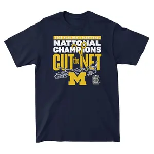 Michigan Cut the Net Tee, 2026 Men's Basketball National Champions Michigan Shirt, March Madness Basketball 2026 Shirt, Gift for Sport Fan