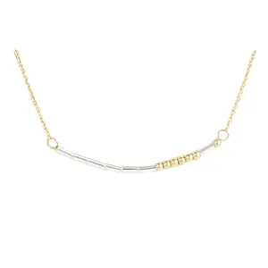Mother Morse Code Secret Message Necklace, Silver Gold