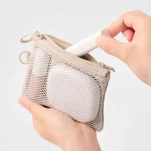Portable Cosmetic Bag for Makeup Skincare Travel Essentials, Dual Compartment Design, Small and Portable, Perfect for Lipstick Storage, Makeup Organizer, Makeup Organizer Pouch, Handheld Cosmetic Pouch, Travel Cosmetic Bags, Compact