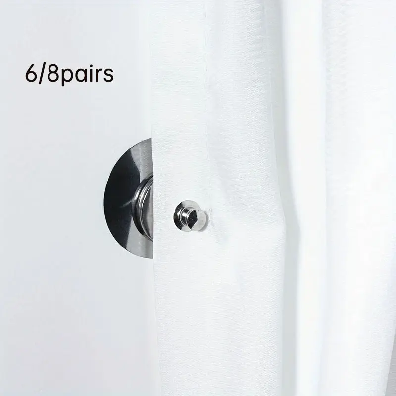 6/8 Pairs 25mm Curtain Closure Clips, Light Blocking, Bedroom Blackout Curtains Special Fixing Clips, Secure and Stylish Window Treatments