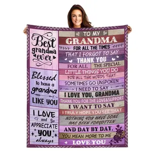 Grandma Blanket Gifts for Grandma Christmas Birthday Retirement Gift for Grandma To My Grandma Flannel Throw Blankets