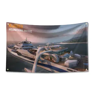 Hijacked Map Dorm Flag For Bedroom, Lightweight Tapestry