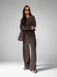 MISSGUIDED Button Up Cardigan With Wide Leg Pants