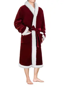 PAVILIA Mens Robe, Sherpa Lined Robe for Men, Fleece Fluffy Warm Long Bathrobe for Bath Shower Spa with Shawl Collar and Pockets