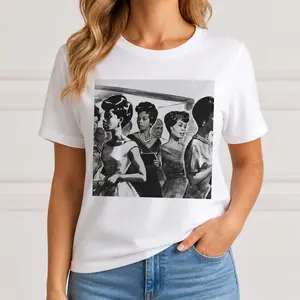 "Old School African American" Graphic T-Shirt - Vintage 1950s Afrocentric Statement Top - Retro Heritage Aesthetic Apparel - Soft Breathable Graphic Shirt - Unique Professional Detail Crew Neck Tee