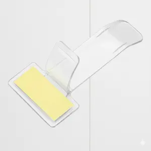 5-Pack Clear Car Parking Ticket Holder, Windshield Permit Sticker with High-Adhesion Anti-Freeze Tape, Easy Peel No-Residue Static Cling, Reusable License Tag Clip for Vehicle Dashboard, Car Accessories