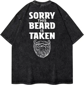 Sorry This Beard is Taken Funny Quote T-shirt, Gift for Husband from Wife, Gift for Boyfriend, Gift for Him, Graphic Design Unisex Cotton T-shirt for Men for Women Menswear Womenswear Top