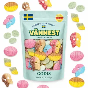 Bubs Swedish Candy Sweet Sour Mix 1 lb Pound Vegan Friendly Gluten Free Bonbon Snack