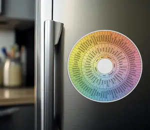 Feelings Wheel Fridge Magnet, Emotional Awareness, Wheel of Emotions, Gift for Therapist, School Counselor Office Decor - 5inch Round