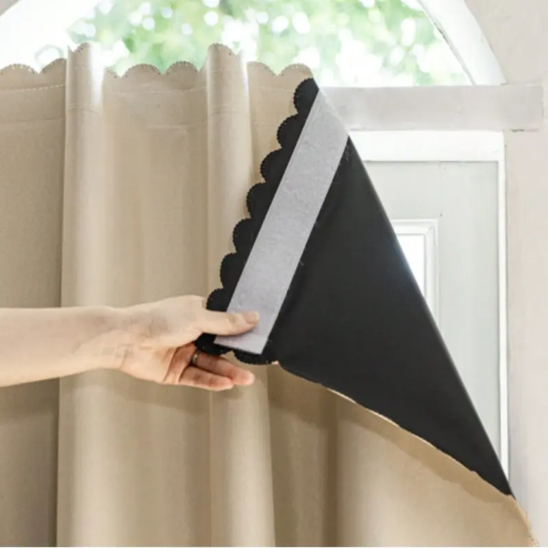 Self-Adhesive 100% Blackout, Easy Install Magic Tape Design, Bedroom Sunshade, Blackout Window Cover, All Seasons Use, Modern Style Drapes, Blackout Curtains, Blackout Covers