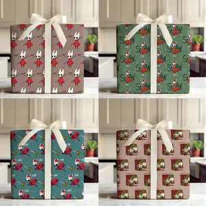 Hollow Knight Christmas Wrapping Paper, Silksong Theme Gift Wrap, Xmas Gothic Aesthetic Gaming Present Wrap