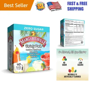 Margaritaville Singles to Go Drink Mix - Variety Pack of 4 Tropical Flavors
