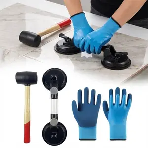 Professional Granite Joint Sealer Set, Includes Rubber Hammer & Grip Gloves, Vacuum Suction Cups for Stone Installation