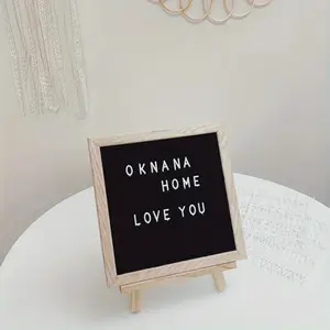 10x10 Inch Home Decor Felt Letter Board Convey Information Corkboard Oak Wood Message Boards Wall Decoration 460 Letters Home Office