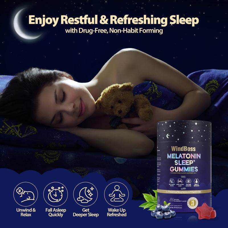 【30 Minutes to Sleep】-Magic Sleep Gummies, Individual Packing, Sasy to Carry, More Hygienic, Effective within 30 Minutes