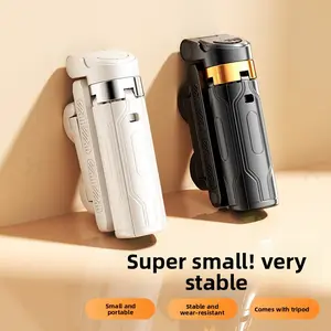 New Mini Selfie Stick Phone Holder Tripod Travel Lighting Device with 360-Degree Rotation