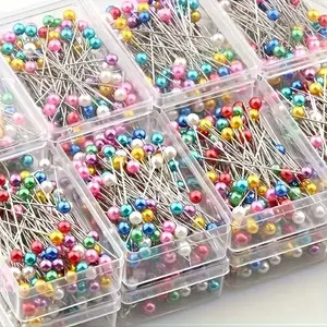 100 Pcs Multicolor Pearlescent Straight Pins for Sewing, DIY Crafts, Positioning & Fixing Needle, Sewing Tools - Fashion Design Accessories - For Crafters & DIY Enthusiasts - Perfect Gift for Sewing Lovers