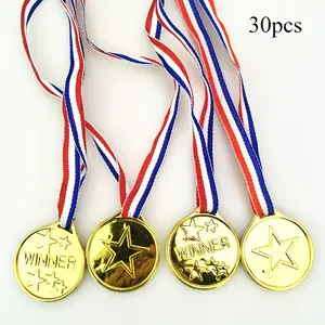30pcs Plastic Sports Medals, Durable Material for Games & Competitions, Ideal for Football, Basketball, Leisure & Celebrations