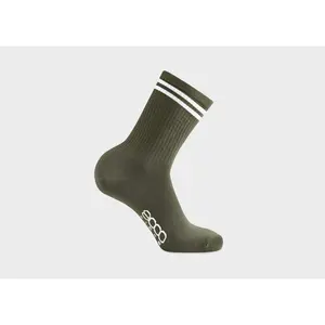 Striped Hemp Socks in Dark Green