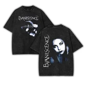 Unisex Retro Evanescence Band T-Shirt, Vintage Rock Music Graphic Tee, Christmas Gift Idea, Soft Cotton Casual Crew Neck Shirt, Classic Fit Music Lover Top, Retro Streetwear Style, Comfortable Everyday Wear, Trendy Concert and Fan Apparel