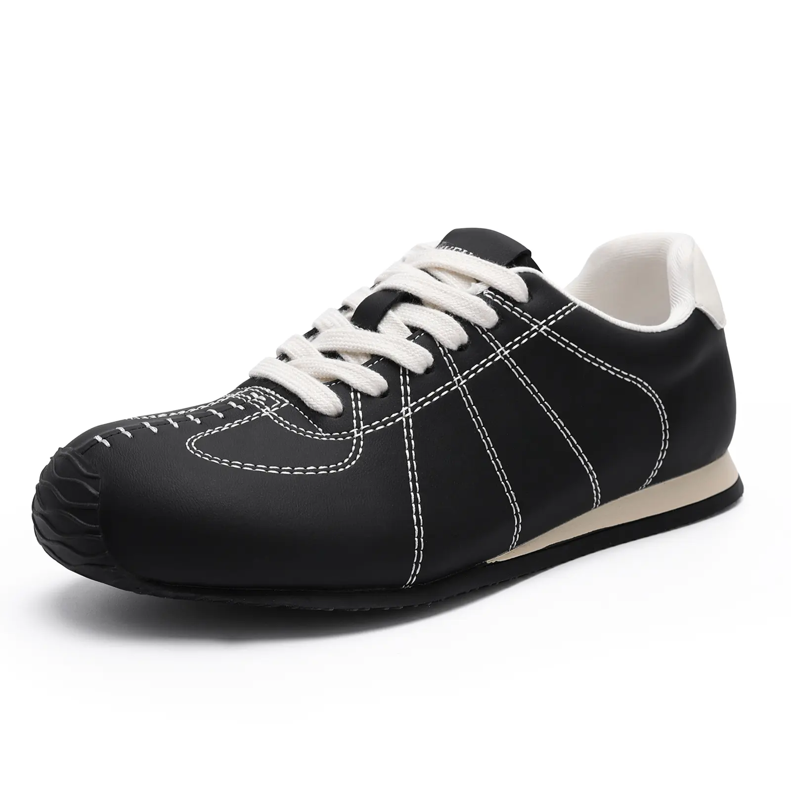 MVEUAC Women's Walking Shoes, Retro German Style Leather Laces Casual Trainers, Lightweight Non-Slip Footwear with Foam Insole