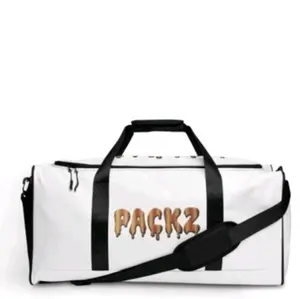 Packz "Get To The Bag" Duffie - Durable Plain Canvas Travel Bag with Black Strap, Versatile Design for Essentials and Everyday Use