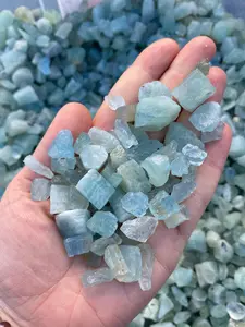 New Moon Beginnings Raw Aquamarine Crystal - Natural Mineral with Clear Coloration