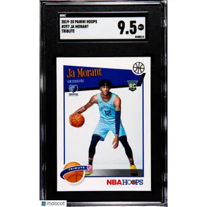 2019 Panini Hoops Ja Morant Tribute Rookie #297 SGC 9.5 Grizzlies