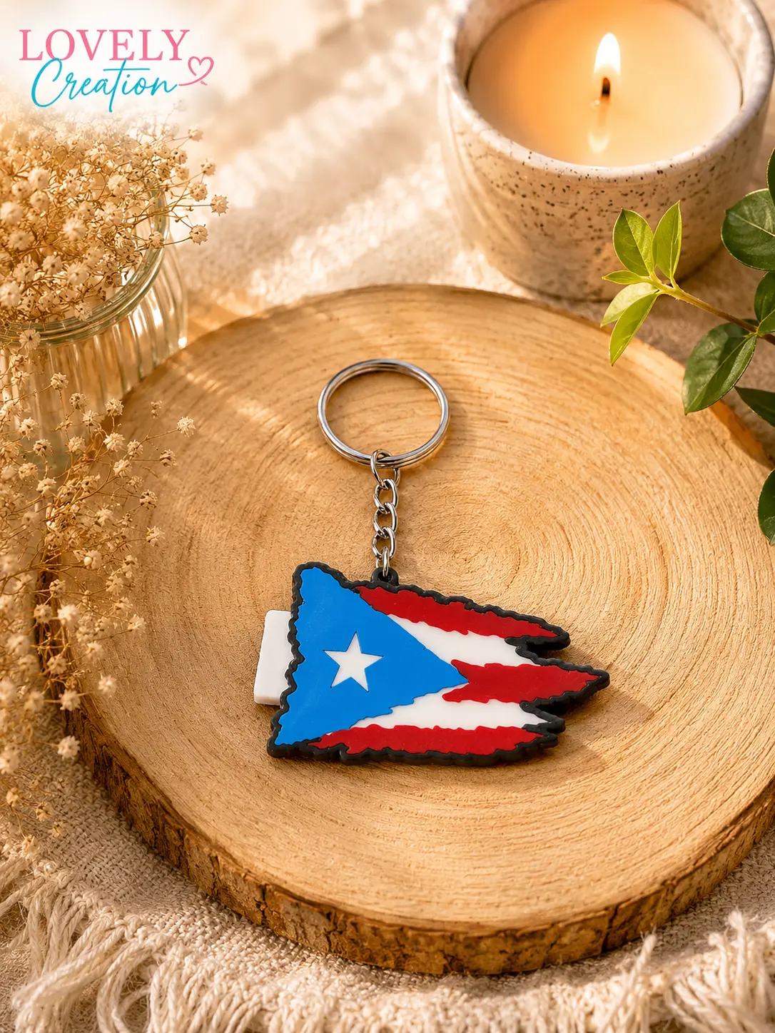 Puerto Rico Can Opener Keychain | 3D Printed