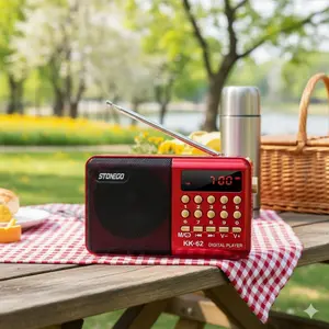 Mini Digital FM Radio & Bluetooth MP3 Player, Media Player, Portable Stereo Music Player with USB/TF Card Support, Rechargeable Outdoor Sports Walkman, Car Audio Speaker, Retro Portable Radio for Emergency Backup and Headphone Playback