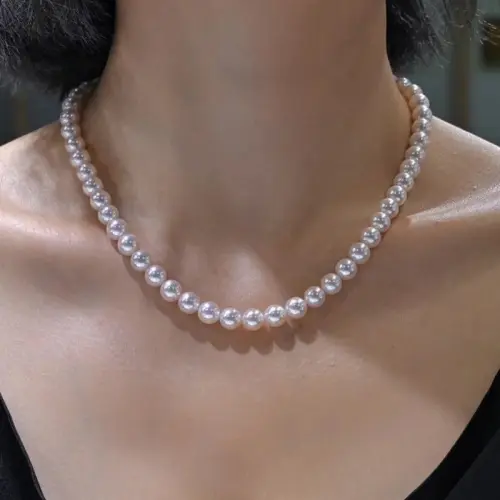 Imitation pearl necklace, WZSN129