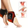 Rechargeable ankle massager, Usb rechargeable massagers, foot heating pad with thermal vibration massage function, easy to operate, gift for friends and elders, heated ankle wrapping, 3 modes, 3-speed heating