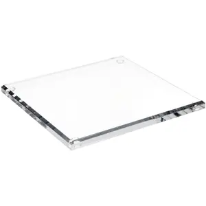 Plymor Clear Acrylic Square Beveled Display Base