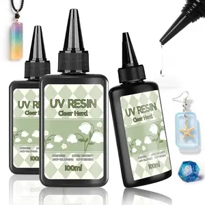 100ml/3.38oz 200ml/6.76oz 300ml/10.15oz 400ml/13.53oz 500ml/16.91oz UV Resin Kit Sealer Low Odor Fast Cure Epoxies Suitable for Beginners Jewelry Making DIY Crafts Coating Resin Art